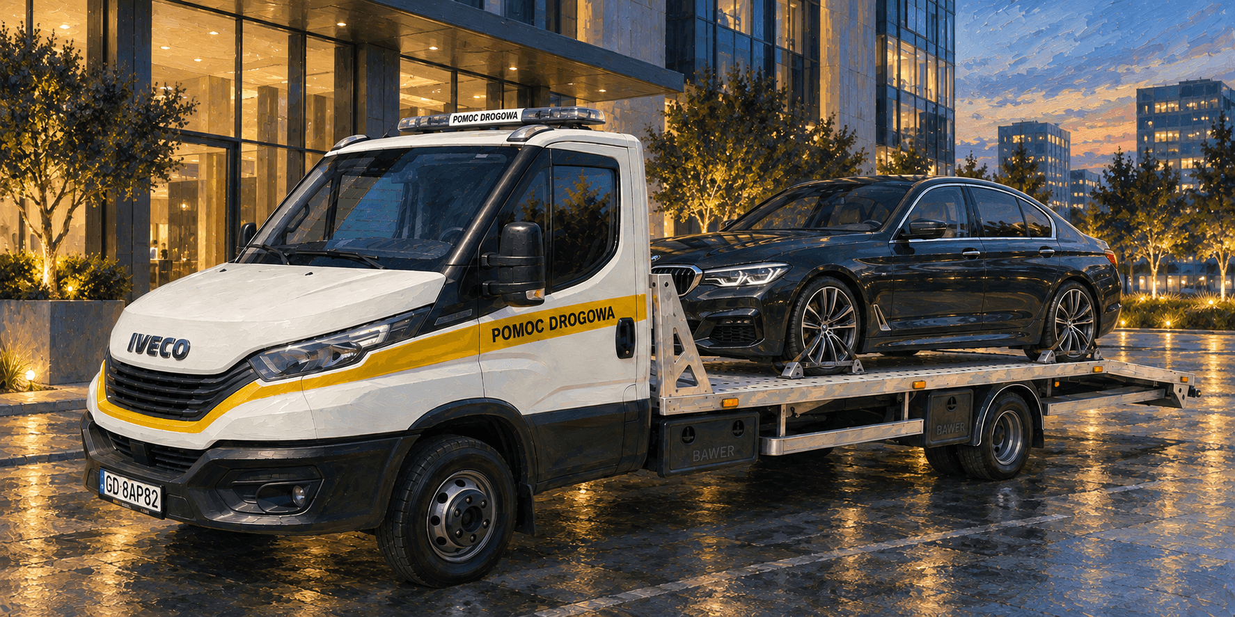 Transport auta premium na lawecie HELP-CAR